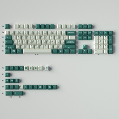 Haku Creamy White GMK 104+26 Full PBT Dye-subbed Keycaps Set for Cherry MX Mechanical Gaming Keyboard 64 87 104